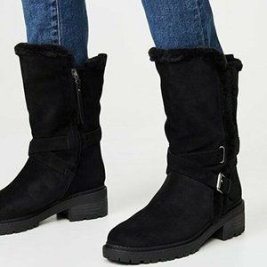 Sam Edelman Jailyn Suede Faux Fur Lined Boot